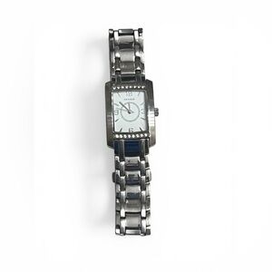 Prague Tank Style Rectangular Stainless Steel Crystal Watch Women